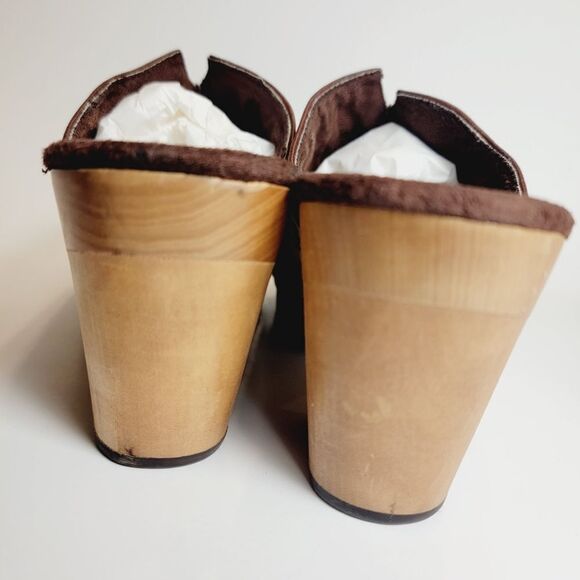 Paris Blues Cowboy Carter Freda Wooden Western Cowgirl Backless Clogs Size 6.5 - Picture 5 of 8